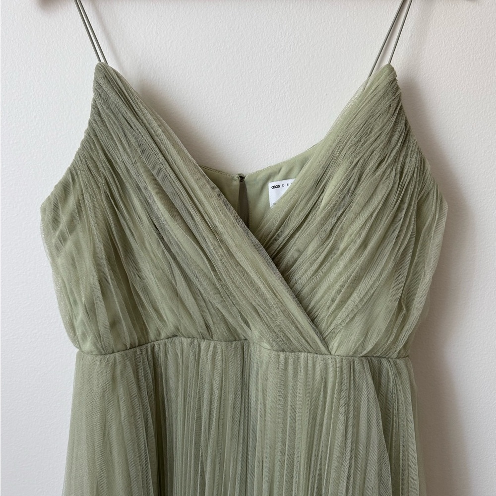 Sage Tulle Bridesmaid Dress